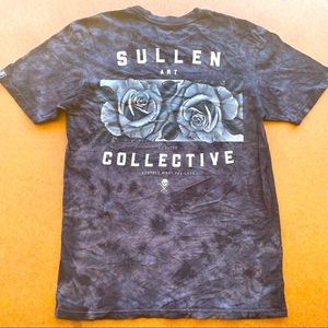 ☠️ SULLEN ART MENS BLACK TIE-DYE TSHIRT SZ:S NWOT